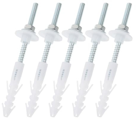 DEARMAMY Set da 5 Viti Autofilettanti in Acciaio Inox per Montaggio Lavabo a Parete Kit di Viti di Fissaggio Resistenti per Installazione Bagno Ferramenta per Lavabo Sospeso ad Uso
