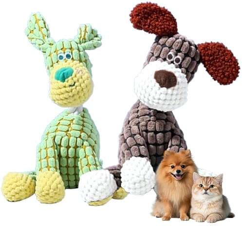 Generisch Hundespielzeug Unzerstörbar, Hundespielzeug Intelligenz Quietschender Kauspielzeug, Hunde Spielzeug Medium and Large Dogs Indoor Outdoor Play, Hundegeschenk, Welpenspielzeug (2Pcs B)