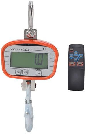 Naroote Bilancia Digitale per Gru, Bilancia per Gru in Lega di Alluminio da 4400Lb con Schermo LCD Retroilluminato e Telecomando, per l'agricoltura, la Pesca e L'edilizia