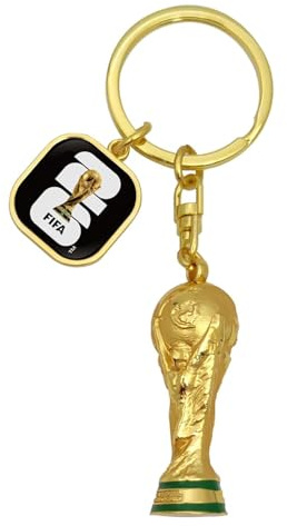 FIFA World Cup 2026 Official Gift, Wagon International Portachiavi Ufficiale FIFA Coppa del Mondo 2026 – Trofeo 3D Rotante con Logo 20 mm – Edizione da Collezione – Perfetto per Chiavi, Borse Sportive