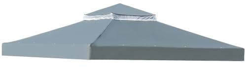 Telo di ricambio per gazebo 3x3, telo impermeabile, poliestere 300D | Telo di ricambio resistente per gazebo da giardino 3x3 m, poliestere 300D, resistente ai raggi UV, impermeabile