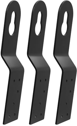 Paquete de 3 hebillas de anclaje de seguridad para techo, gancho de protección contra caídas de aleación de aluminio, para edificios de marco de madera, pernos de anclaje de techo de metales negros