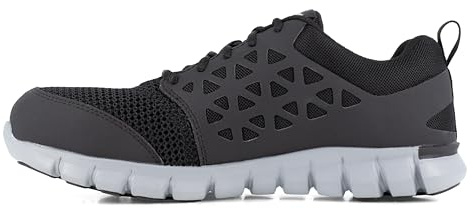 Reebok Work Men's Sublite Cushion Alloy Toe Comfort Athletic Shoe Black - 12 Wide