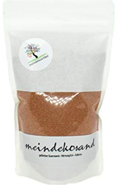 Farbsand zum Dekorieren und Gestalten - Quarzsand gefärbt 0,4-0,8mm – Dekosand (CARAMEL - Goldbraun, 700g Beutel)