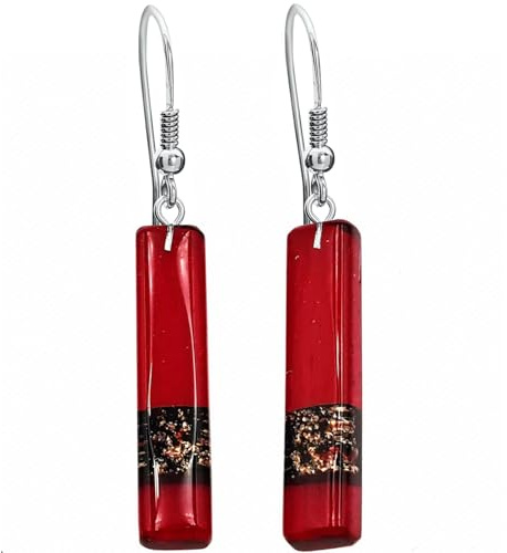 miyou - Murano Glas Ohrringe Damen - Venezianische Ohrhänger mit 925er Silber - Elegante Hängeohrringe Handgefertigt – traditioneller venezianischer Schmuck