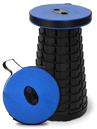 reakoo Sgabello Pieghevole Portatile, sgabello telescopico portatile aggiornato, regolabile in altezza, sgabello pieghevole da campeggio, leggero per campeggio, pesca, escursionismo, viaggi