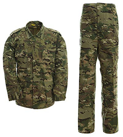 Men's Tactical Suit Camouflage Combat Jacket & Trousers Set Airsoft Clothing Military Jacket Uniform War Game Army Military Paintball BDU Hunting Shooting Camo Gear