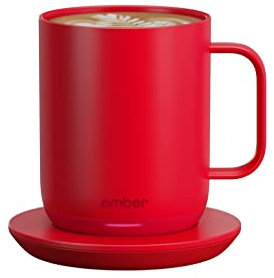 Ember Temperature Control Smart Mug 2, 10 Oz, App-Controlled Heated Coffee Mug with 80 Min Battery Life and Improved Design, (PRODUCT) RED