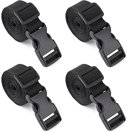 Thinp 4 Pack Tie Down Straps, 2m Adjustable Lashing With Quick Release Buckles for Boat Cover, Cargo, Luggage, Bicycles, Car Roof Rack Fixing and Moving