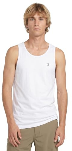 Volcom Men's Solid Heather Tank, White-New, X-Large