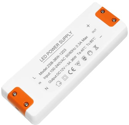 Transformador 220v a 12v 36w, Transformador LED 12v 3A | Alimentación 12v 3A 36w, Fuente 12V 36W Para Fuente de Alimentación de Tira LED G4 GU5.3 MR11 MR16 Transformador LED