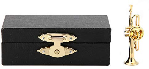 Ta Pin,Pin Trompeta,Pin Trompeta,Pin Trompeta,Pin Trompeta Plata,8X16X5,Trompete Pin,Pin Trompete Exquisite Musikinstrumente Form Brosche Frauen Kleid Clip mit Etui für Geschenk#2