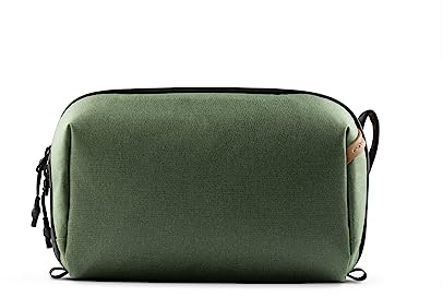 PGYTECH Wash Bag Hanging Toiletry Bag for Men, Waterproof Dopp Kit Travel Makeup Bag Organizer for Toiletries & Cosmetics, Green