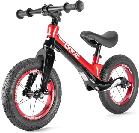 CXWXC 12 Toddler Balance Bike - Ages 24 Months to 5 Years - Kids Push Balance Bike with Footrest, No Pedal Training Bicycle - Birthday Gifts for Girls & Boys