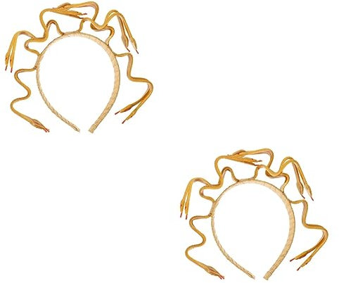 FOMIYES 2stücke Medusa Schlangen-stirnband Dekorative Cosplay Kopfbedeckung Für Halloween Karneval Oder Partys Leichtgewichtiges Design Geeignet Für Teens Mit Hervorragender