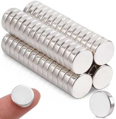 FPMYB 60 Stück Magnete Stark 10x3mm, Neodym Magnete Extra Stark Kleine Magneten Runde Magnet Starke Magneten für Magnettafel, Kühlschrank, Whiteboard, Pinnwand, Büro