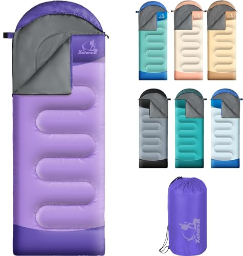 Xelaro Sleeping Bags for Adults Kids - 3 Season Cold&Warm Weather Waterproof Camping Sleeping Bags - Lightweight Sleeping Bags for Camping Hiking Outdoor Travel