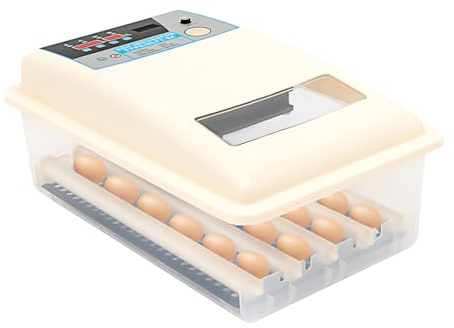 Vollautomatische Brutmaschine,24 Eier Inkubator Brutkasten Hühner,Automatischer Hühnerbrutkasten Heimbrutkasten Huhn für Hühner, Enten, Gänse, Puten, Wachteln, Papageien