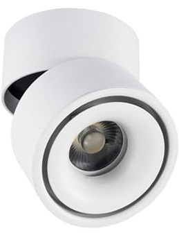 LED Innenstrahler 10w Cob aus Aluminium, 360° Verstellbar | Deckenmontage, Weiß, für Innenbeleuchtung in Hotels, Einfache Installation