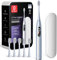 Oclean Spazzolino elettrico X Series Pro Digital Gift Set, 6 Teste di spazzole, Custodia da viaggio, Touch screen intelligente, 3 Modalità, 30 Giorni, IPX7,Argento