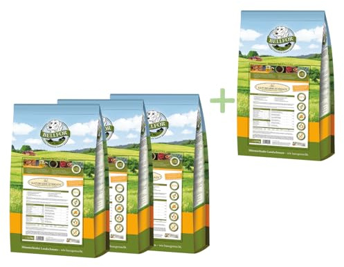 Bellfor Naturfarm-Schmaus Nourriture sèche hypoallergénique sans céréales avec insectes à haute digestibilité sans sous-produits animaux 4 x 2,5 kg