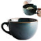 Tazza da Caffè Grande, 700ml Tazza da Caffè in Ceramica, Tazza da Caffè Grande con Manico, Tazza per Cereali, Tazza per Cappuccino, Ciotola in Porcellana, Adatta per Dessert al Latte(Verde Scuro)