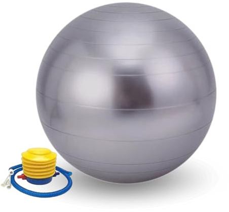 MAGIC SELECT Gymnastikball 55 cm. Rutschfester PVC-Trainingsball, Fitness, widerstandsfähiger Fitball für Dehnung, Gleichgewicht, Entspannung mit Inflator.