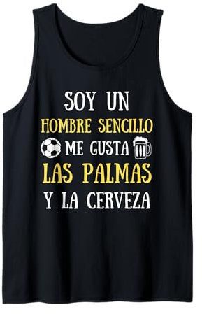 Las Palmas Futbol Hombre Divertido Regalo Seguidor Cerveza Camiseta sin Mangas