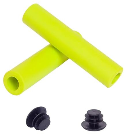 PJQUEKAIPJ Fahrrad Handlauf 1 Paar Fahrrad Griff Bar MTB Weiche Schaum Silikon Schwamm Griff Bar Griffe Anti-Skid Lenker Abdeckung Fahrrad Teile Ergonomie Fahrrad Handlauf(Lemon Green)