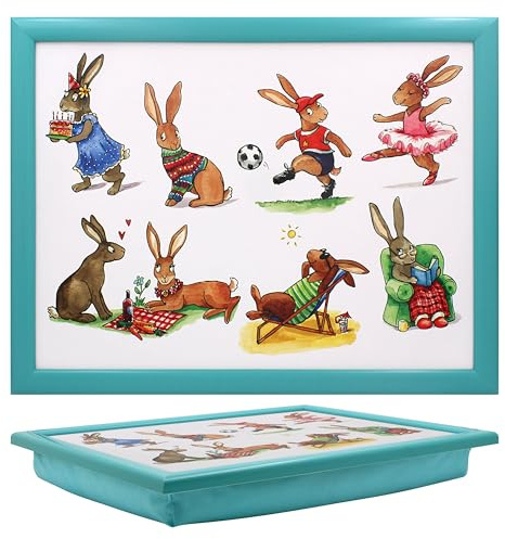 The Leonardo Collection Finola Stack Hare Laptray with Bean Bag for Serving Dishes | Lovely Lap Trays for Eating on Lap for Dinner or Breatfast | Newly Designed Food Trays for Lap