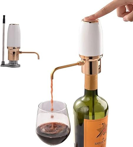 Decanter elettrico, aeratore per vino, decanter elettrico intelligente con batteria ricaricabile da 800 mAh con condotto telescopico, versatore elettrico per vino, regalo per mamma e moglie