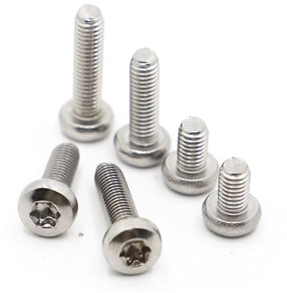 RKODRSMG 5/10/20/50 Stück M1.4 M1.6 M2 M2.5 M3 M4 M5 M6 M8 GB2672 304 Edelstahl-Torx-Flachkopfschraube Sechslappige Rundkopf-Maschinenschrauben(8mm,M1.4 50pcs)