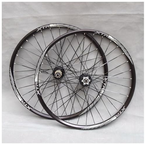 26 27.5 29 Zoll Mountainbike-Laufradsatz Scheibenbremse Vorne 2 Und Hinten 5 Lager Fahrrad-Laufradsatz QR-Felgen Aus Aluminium-Legierung Vorder-/Hinterrad 32H Naben 8-11 Gang Kassette(Black_29)