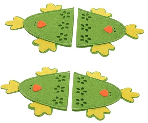 DIYEAH 4pezzi Copriuova Forma Sacchetti Decorativi Per Uova Articoli Per Feste Pasquali Decorazioni Da Primaverili Borse Riutilizzabili Per Conservare Uova