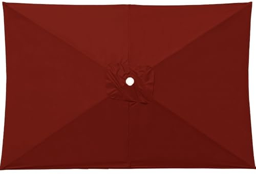 Miecoae Rechteckig Sonnenschirm Ersatzbezug 2x3.0m 6 Rippen, Ersatz-Bezug, Sonnenschirmbezug für Gartenschirm Terrassenschirm Ersatzbezug(U6)