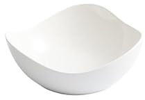 Ensaladera grande de porcelana blanca – Vajilla de cerámica versátil para sopas, ensaladas y platos en escabeche – Elegante cuenco para comedor en casa