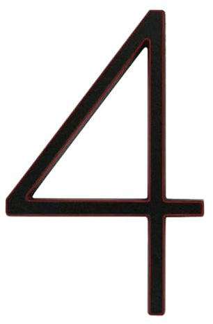 Numeri civici in metallo, Numero civico galleggiante da 5 pollici in metallo, grande, moderno, for esterni, porta, casa, esterno, 127 mm, in lega di zinco, numeri neri, targa, cartello(4)