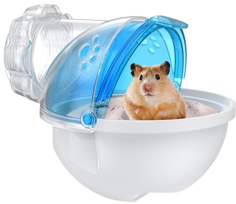 Pawfly Hamster Sand Bath Container, Removable Hamster Dust Bath & Bathroom, Multi-Use Hamster Cage Accessories for Gerbil, Chinchilla, Syrian Hamsters & Small Animals