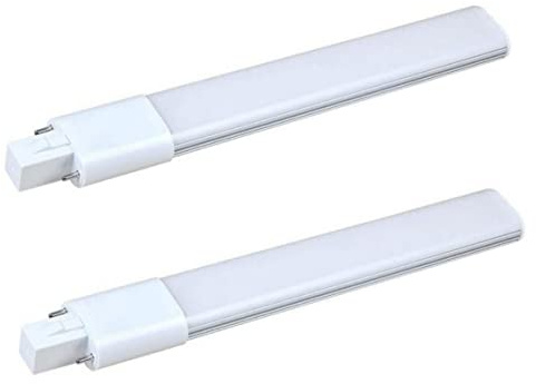 Obelunrp Lampe LED PL 12W en aluminium, 2 broches, Tube de lampe G23, AC 85-265V, 6000K, blanc froid, 2 pièces, décoration de jardin