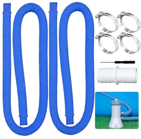 Bodenpoolschläuche – Schlauch für Bodenpools 39 Zoll, flexibler Poolschlauch mit 4 Klemmen-Anschluss | für Spa-Anschlüsse, manuelles Staubsaugen, Wasserfallzirkulation, Reinigungs- und Wartungszubehör