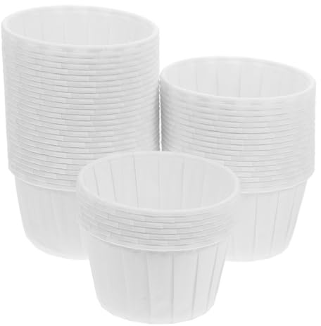 ERINGOGO Moldes para Cupcakes de Papel Color Claro Borde Enrollado, 50 Unidades, Capacillos para Hornear Antiadherentes, Ideales para Repostería Casera y Fiestas Infantiles