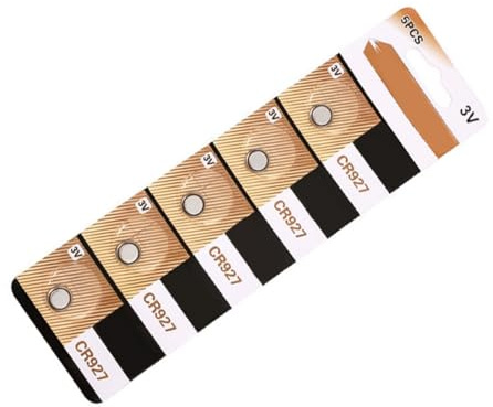 Lot de 5 piles bouton CR927 au lithium 3 V 30 mAh pour télécommandes et flashs jouet