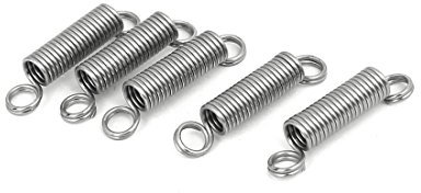 sourcing map 5Stk.0,7mmx5mmx25mm 304 Edelstahl Zugfedern silber Farbton