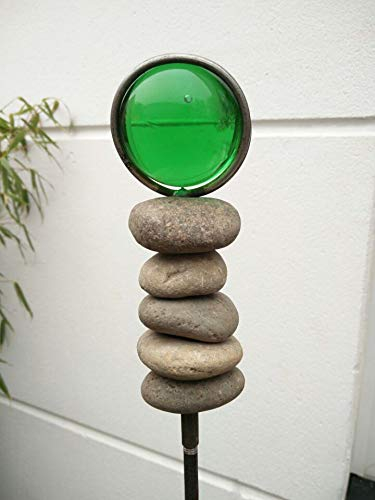 Zen Man 101558 Boules de Jardin en Verre patiné Motif Roses Dimensions 115 x 6 x 6 cm