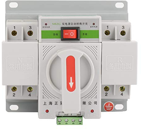 Mini Commande à Bascule De Puissance Double, 220v Disjoncteur de Commutateur de Transfert Intelligent à Double Puissance 63a 2p Mini Disjoncteur De Commutateur De Transfert Automatique De Puissance