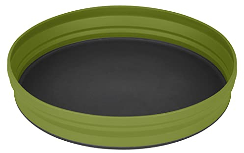 Sea to Summit X-Plate Collabsible Silicone Camping Dinnerware, 7.9-Inch, Olive, Única