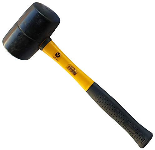 1 x maillet en Caoutchouc 700g Marteau Manche en Fibre de Verre