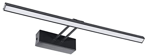 EMKE LED Spiegelleuchte Spiegellampen für das Bad Wandleuchte 40cm, 200° Drehbar Spiegelleuchten Spiegellampe Badezimmer Spiegelbeleuchtung BadSpiegelschrank Beleuchtung 4200K Spiegel Licht Schwarz