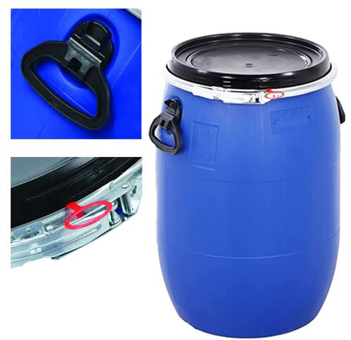 Small 30 Litre UN Approved Storage Shipping Open Top Plastic Keg Barrel Drum with Lid & Latch Ring