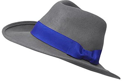 Joe Browns Herren Fedora mit Schleifenband, 100% Reine Wolle, grau, Einheitsgröße